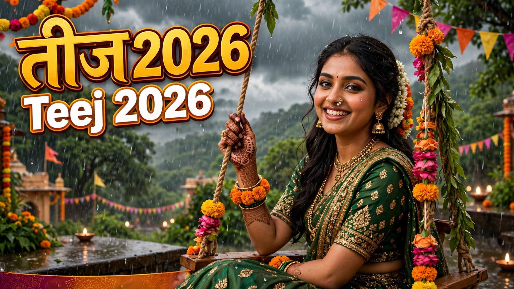 Teej Festival Gemini Prompt Generator 2026 - Best Teej AI Photo Prompts